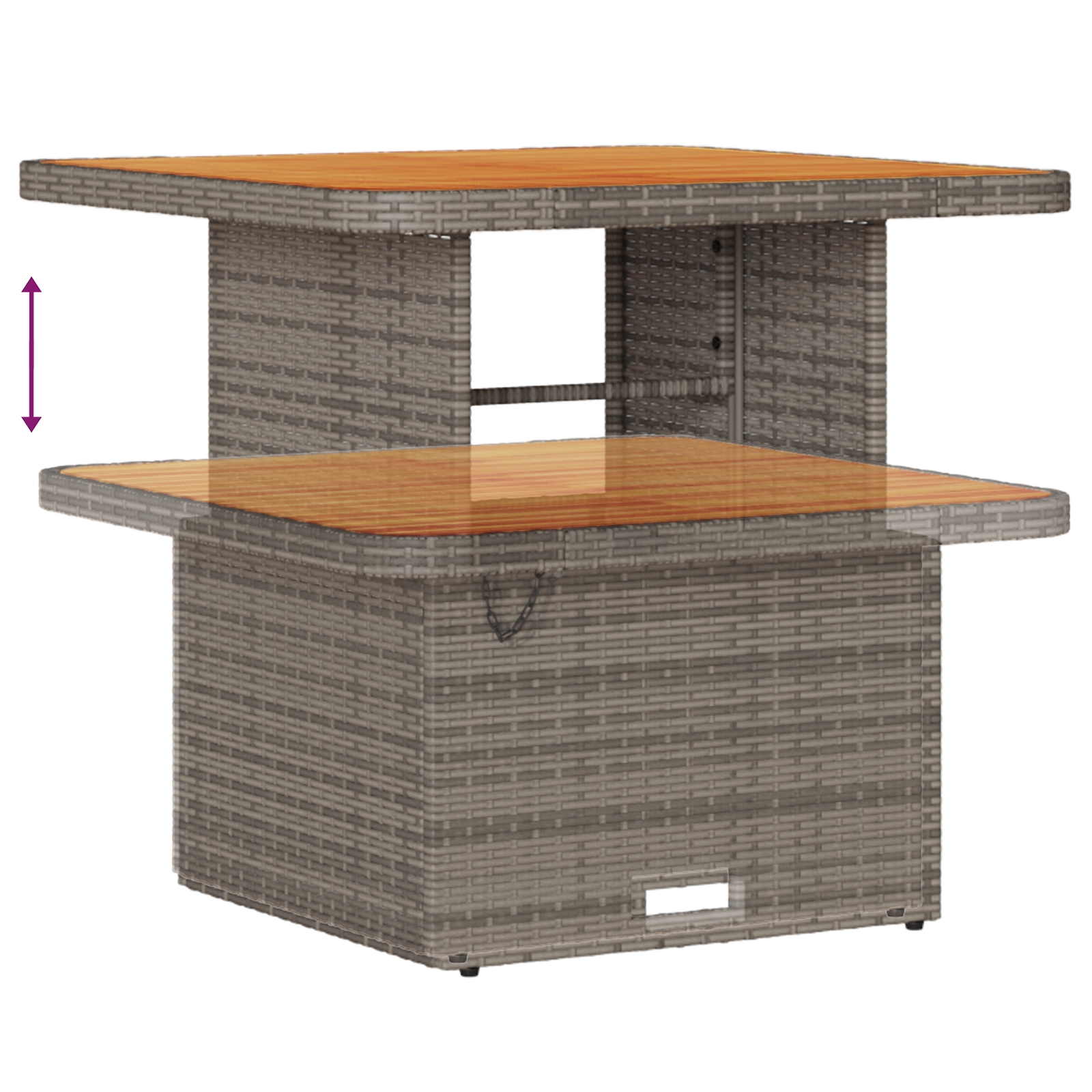 3362368 9 Set de canapele pentru grădină cu pernă 11 pcs Gri Rattan poli Set de canapele pentru grădină cu pernă 11 pcs Gri Rattan poli - imagine 9