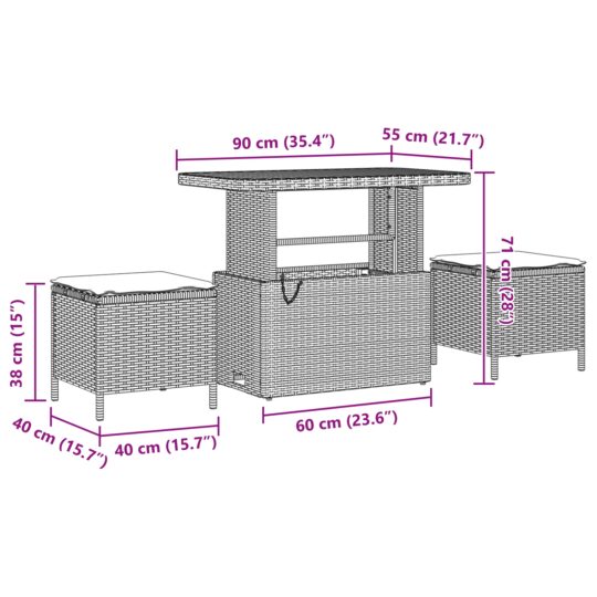 3362396 13 Set de canapele pentru grădină cu pernă 8 pcs Bej Rattan poli 3362396 13