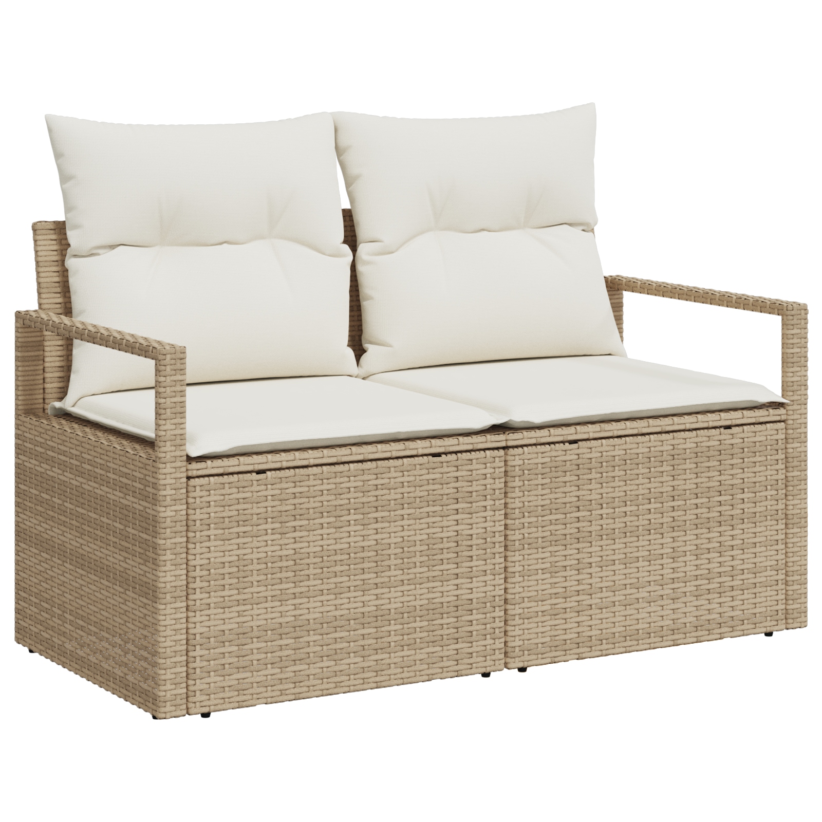 3362466 6 Set de canapele pentru grădină cu pernă 8 pcs Bej Rattan poli Set de canapele pentru grădină cu pernă 8 pcs Bej Rattan poli - imagine 6