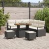 3362525 1 Set de canapele pentru grădină cu pernă 8 pcs Negru Rattan poli 3362525 1