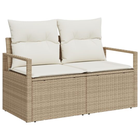 3362556 6 Set de canapele pentru grădină cu pernă 12 pcs Bej Rattan poli 3362556 6