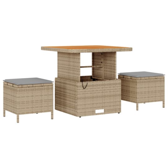 3362597 6 Set de canapele pentru grădină cu pernă 8 pcs Bej Rattan poli 3362597 6