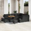 3362819 1 Set de canapele pentru grădină 12 pcs Negru Rattan poli 3362819 1