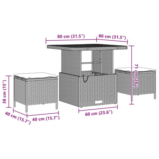 3362820 12 Set de canapele pentru grădină 12 pcs Negru Rattan poli 3362820 12