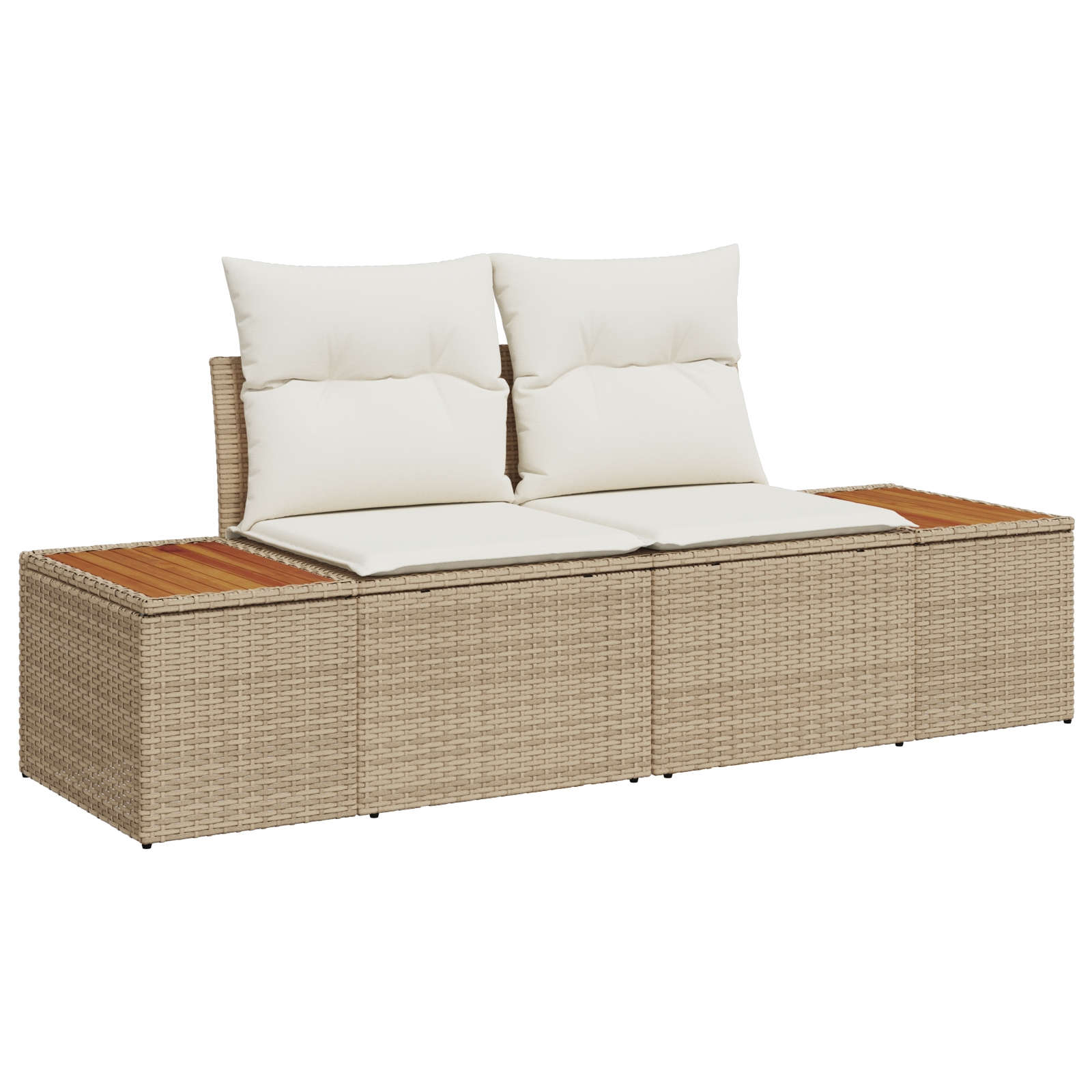 3362956 6 Set de canapele pentru grădină cu pernă 12 pcs Bej Rattan poli Set de canapele pentru grădină cu pernă 12 pcs Bej Rattan poli - imagine 6