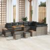 3362963 1 Set de canapele pentru grădină cu pernă 13 pcs Gri Rattan poli 3362963 1