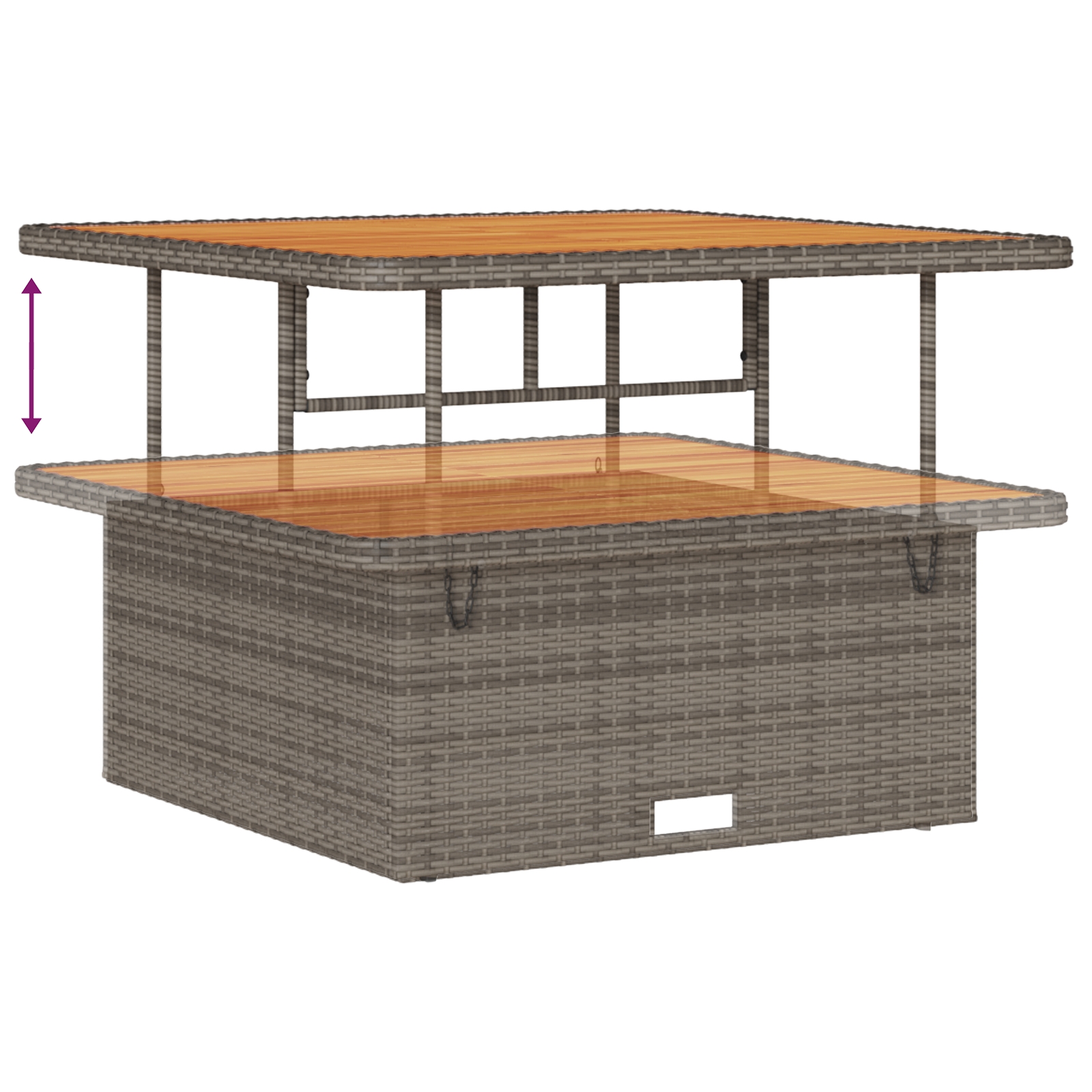 3362968 8 Set de canapele pentru grădină cu pernă 13 pcs Gri Rattan poli Set de canapele pentru grădină cu pernă 13 pcs Gri Rattan poli - imagine 8