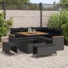 3363034 1 Set de canapele pentru grădină cu pernă 8 pcs Negru Rattan poli 3363034 1