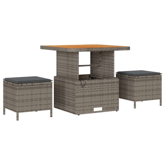 3363043 7 Set de canapele pentru grădină cu pernă 8 pcs Gri Rattan poli 3363043 7