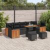 3363289 1 Set de canapele pentru grădină 10 pcs Negru 90 x 55 x 71 cm 3363289 1