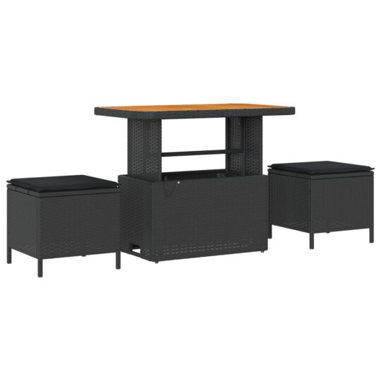 3363324 4 Set de canapele pentru grădină 9 pcs Negru 90 x 55 x 71 cm 3363324 4