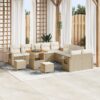 3363751 1 Set de canapele pentru grădină 13 pcs Bej Rattan poli 3363751 1