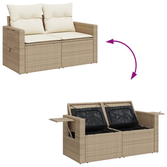 3363756 11 Set de canapele pentru grădină 13 pcs Bej Rattan poli 3363756 11