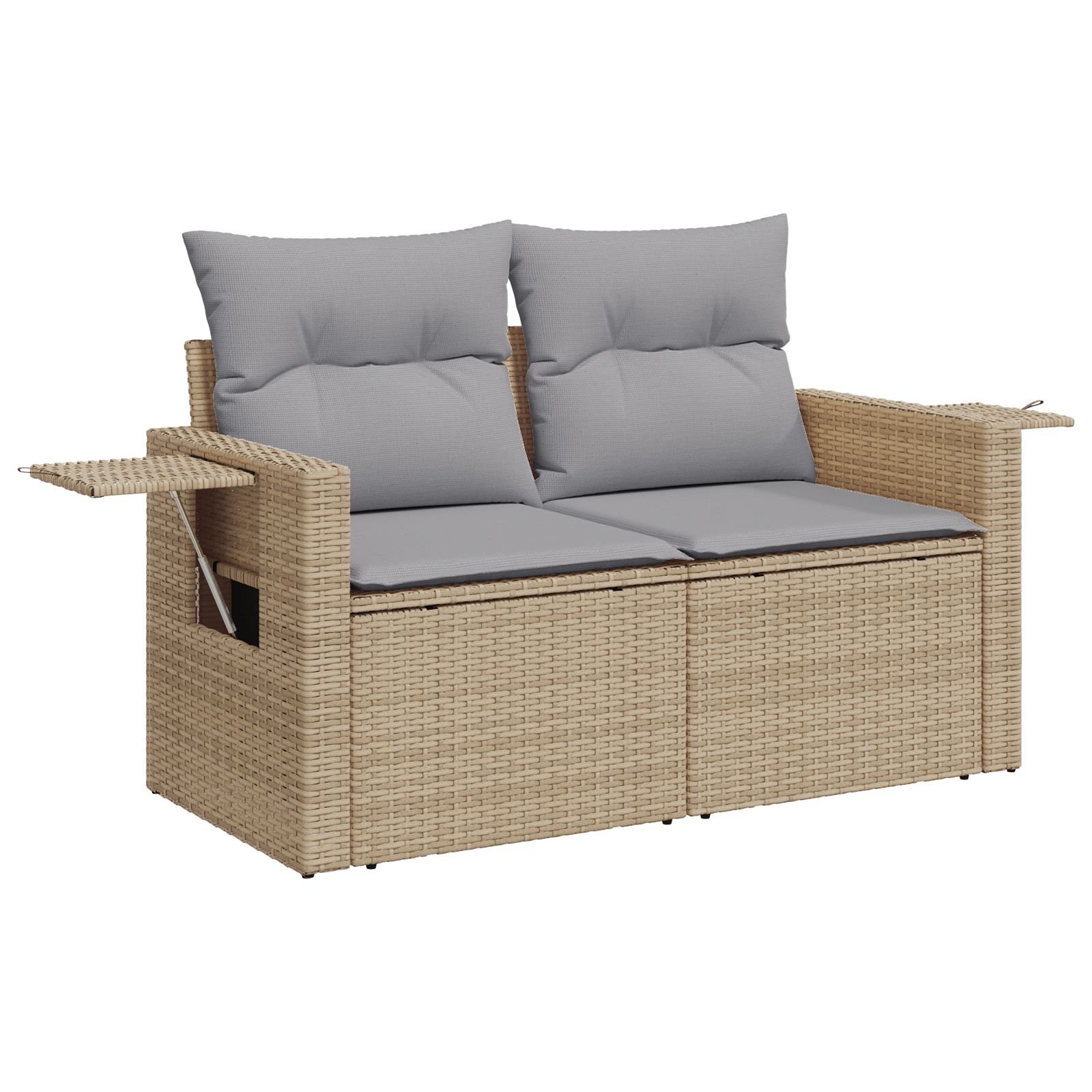 3363757 6 Set de canapele pentru grădină 13 pcs Bej Rattan poli Set de canapele pentru grădină 13 pcs Bej Rattan poli - imagine 6