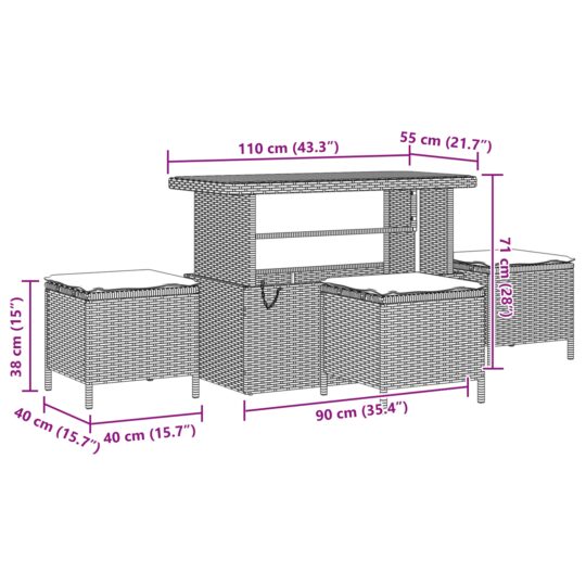 3363763 13 Set de canapele pentru grădină 14 pcs Gri Rattan poli 3363763 13
