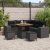 3363949 1 Set de canapele pentru grădină 8 pcs Negru 100 x 100 x 71 cm 3363949 1
