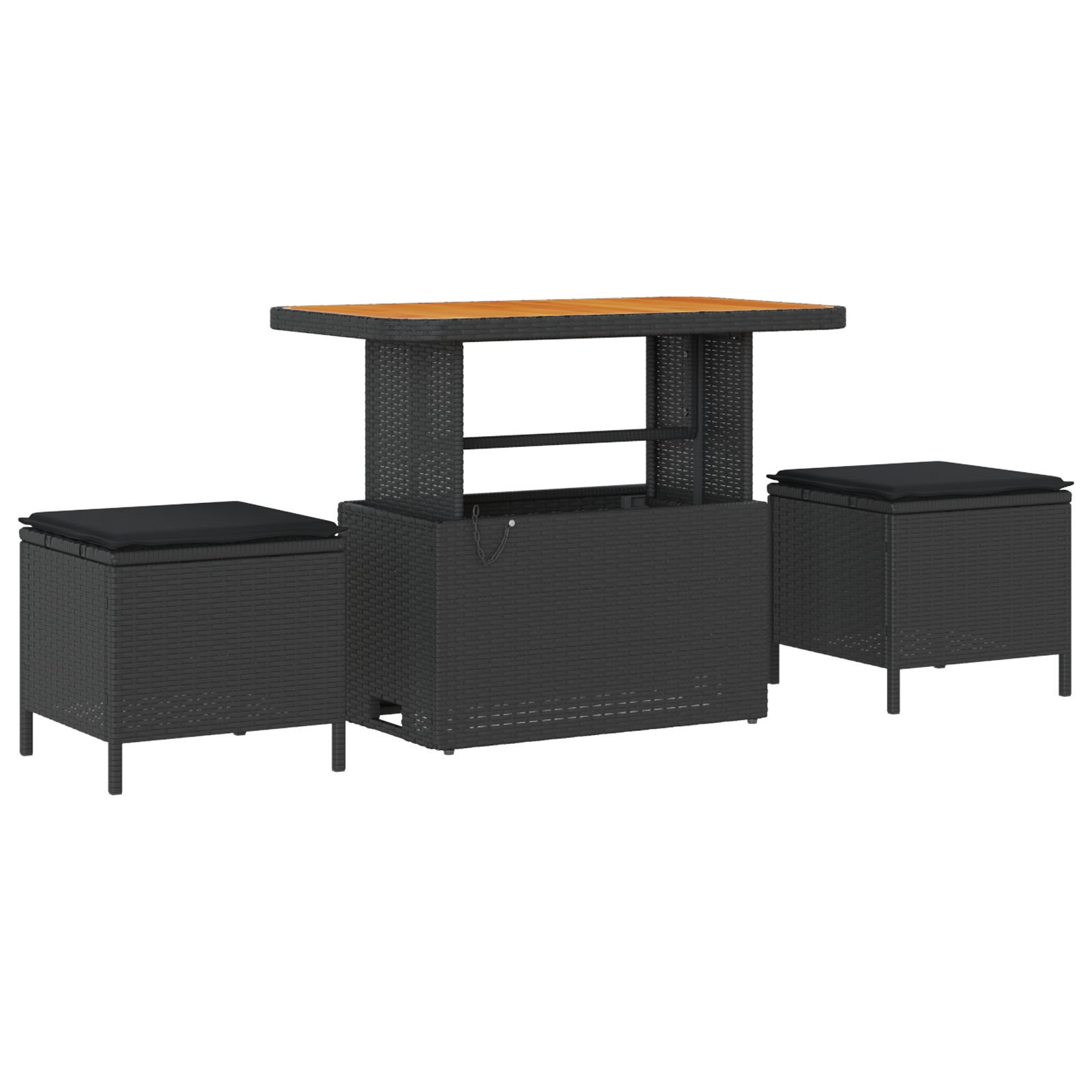 3364419 4 Set de canapele pentru grădină 8 pcs Negru 90 x 55 x 71 cm Set de canapele pentru grădină 8 pcs Negru 90 x 55 x 71 cm - imagine 4