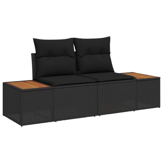 3364924 6 Set de canapele pentru grădină 13 pcs Negru Rattan poli 3364924 6