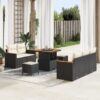 3364935 1 Set de canapele pentru grădină cu pernă 8 pcs Negru Rattan poli 3364935 1
