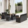 3364939 1 Set de canapele pentru grădină cu pernă 8 pcs Negru Rattan poli 3364939 1