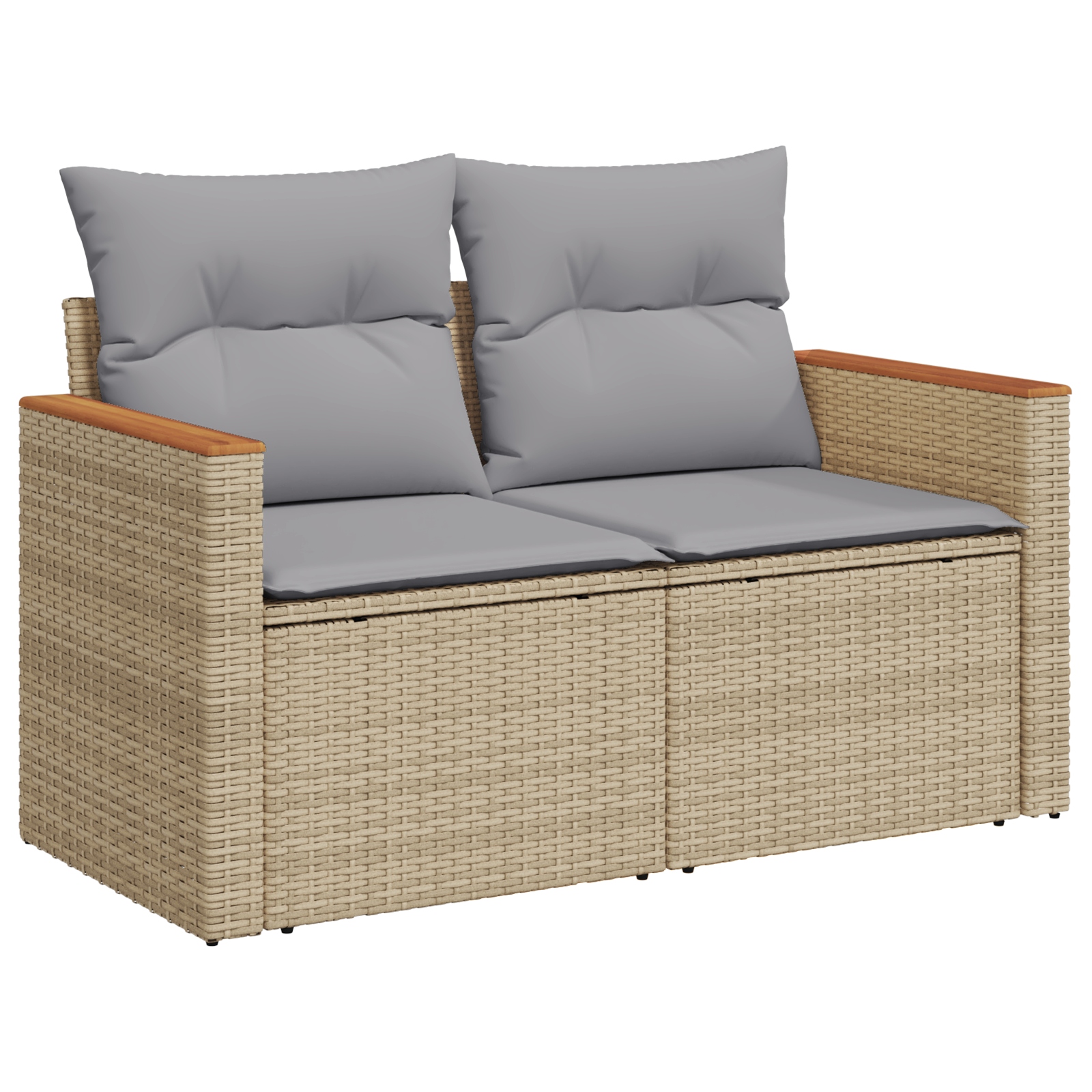 3364962 5 Set de canapele pentru grădină cu pernă 10 pcs Bej Rattan poli Set de canapele pentru grădină cu pernă 10 pcs Bej Rattan poli - imagine 5