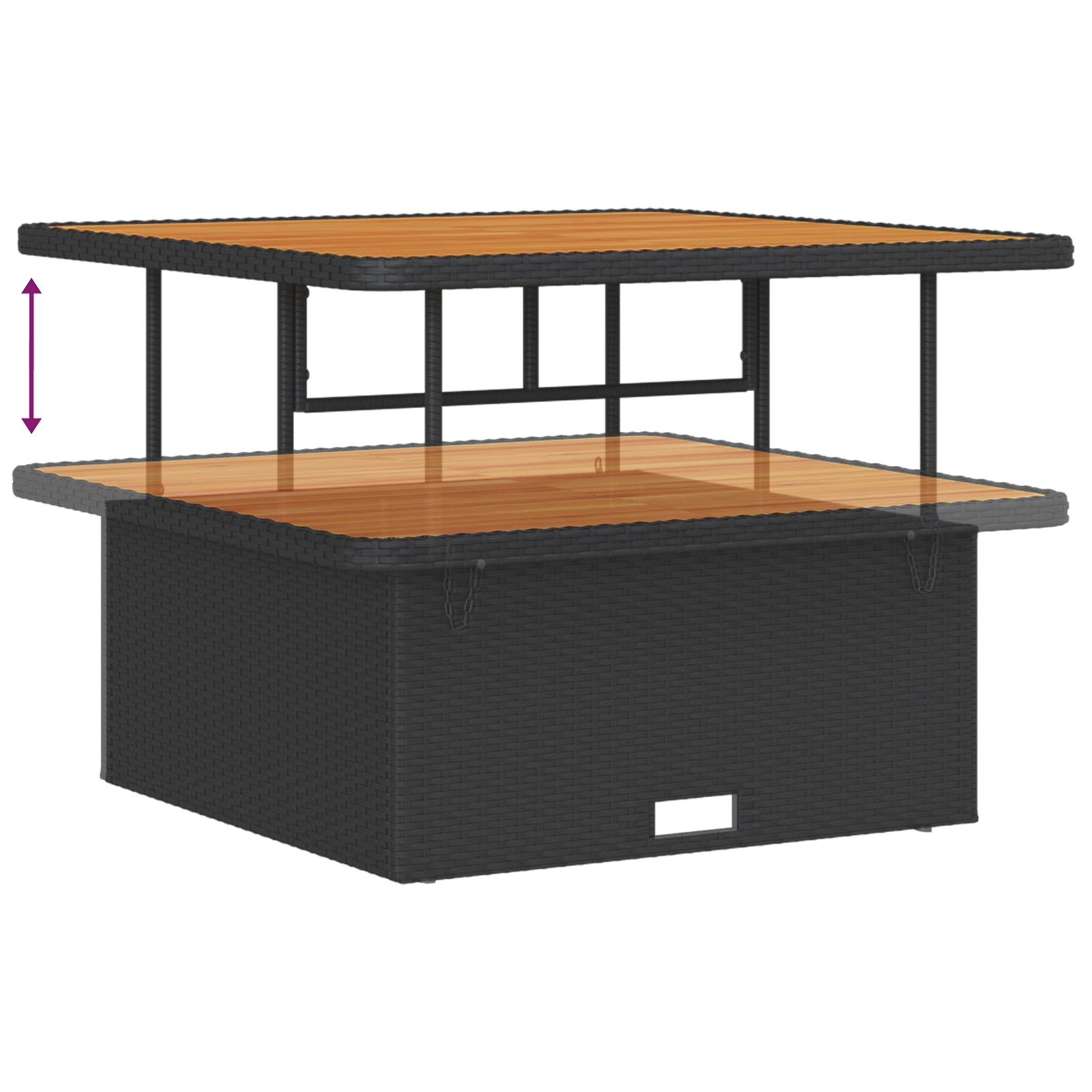 3364985 13 Set de canapele pentru grădină cu pernă 8 pcs Negru Rattan poli Set de canapele pentru grădină cu pernă 8 pcs Negru Rattan poli - imagine 13