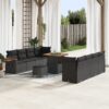 3365094 1 Set de canapele pentru grădină 11 pcs Negru Rattan poli 3365094 1