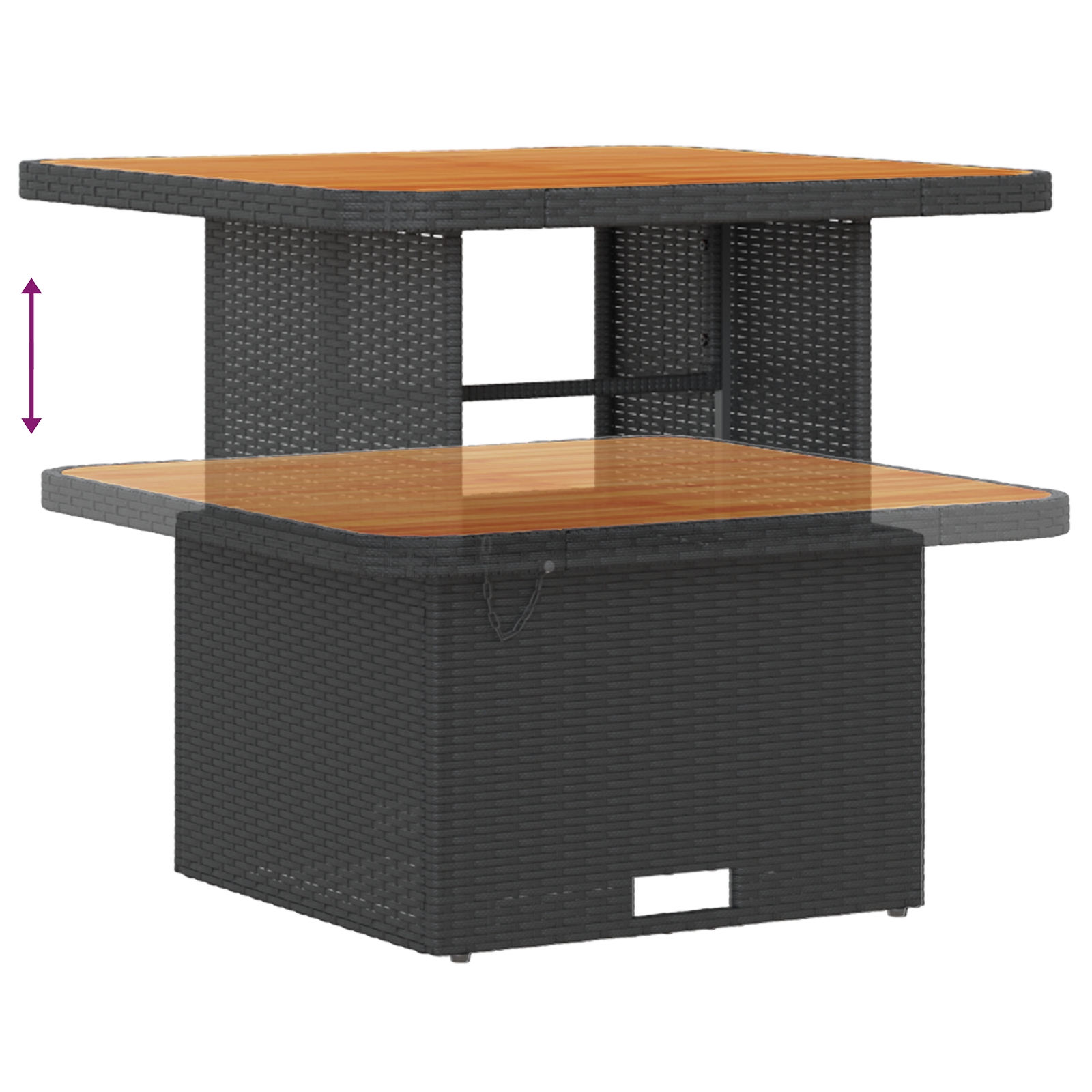 3365095 10 Set de canapele pentru grădină 11 pcs Negru Rattan poli Set de canapele pentru grădină 11 pcs Negru Rattan poli - imagine 10