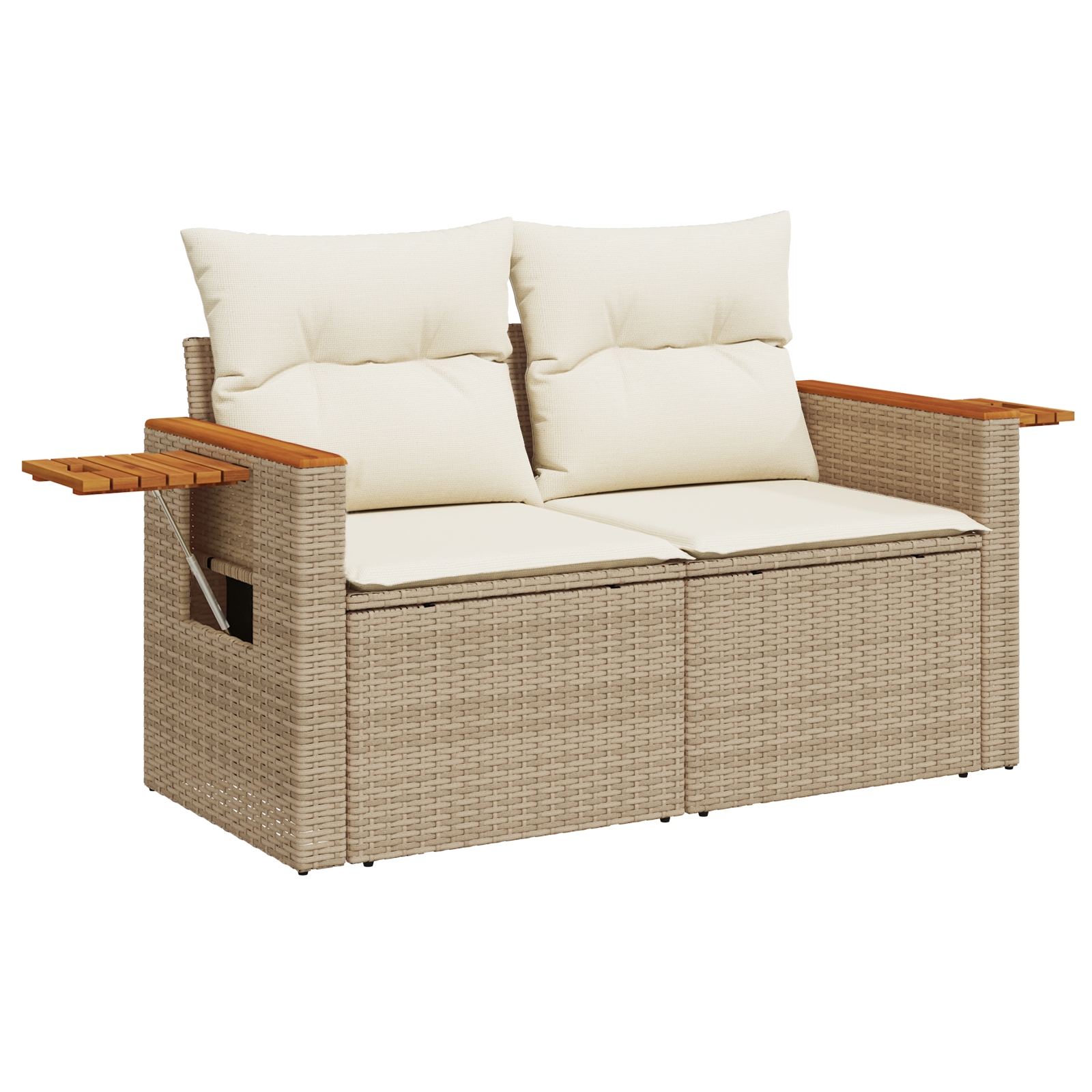 3365101 6 Set de canapele pentru grădină cu pernă 11 pcs Bej Rattan poli Set de canapele pentru grădină cu pernă 11 pcs Bej Rattan poli - imagine 6