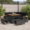 3365114 1 Set de canapele pentru grădină cu pernă 8 pcs Negru Rattan poli 3365114 1