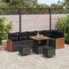 3365269 1 Set de canapele pentru grădină 9 pcs Negru 80 x 80 x 71 cm 3365269 1