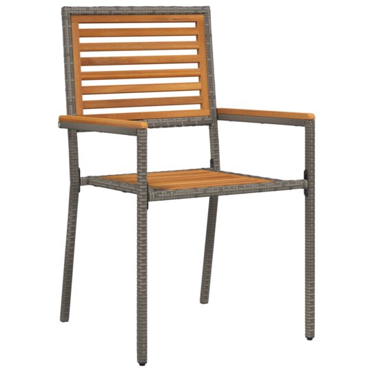 3365470 5 Set de masă pentru grădină 9 pcs Gri 3365470 5