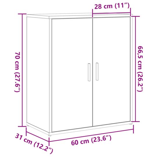 3365550 11 Bufet 2 pcs Lemn vechi 60 x 31 x 70 cm Lemn compozit 3365550 11
