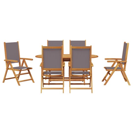 3375745 9 Set de masă pentru grădină 7 pcs Antracit lemn masiv de acacia 3375745 9