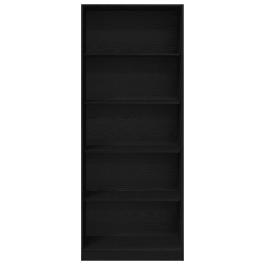 Alternative view of Dulap cu raft Stejar negru 80 x 50 x 200 cm Lemn compozit