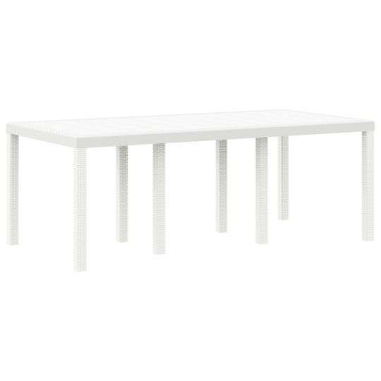 3378583 5 Set de masă pentru grădină 9 pcs Alb Ratan Polt 3378583 5