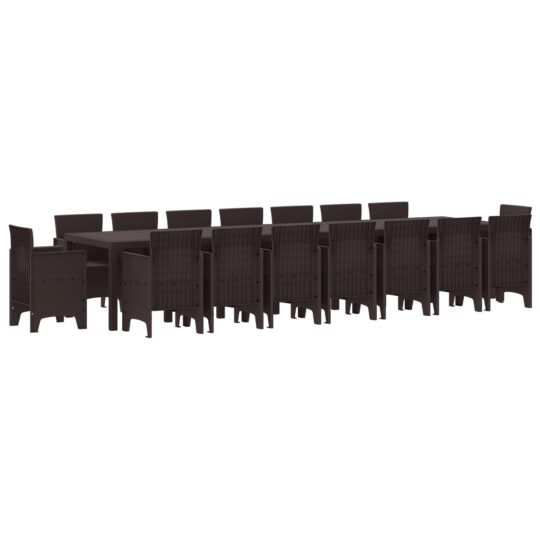 Alternative view of Set de masă pentru grădină 17 pcs Maro Ratan Polt