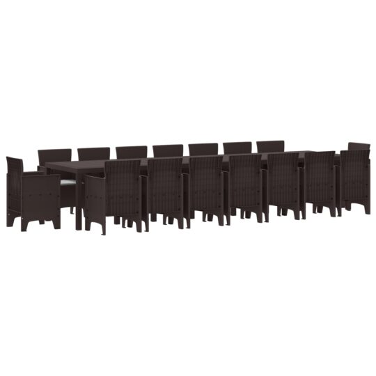 Alternative view of Set de masă pentru grădină 17 pcs Maro Ratan Polt