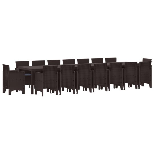 Alternative view of Set de masă pentru grădină 17 pcs Maro Ratan Polt
