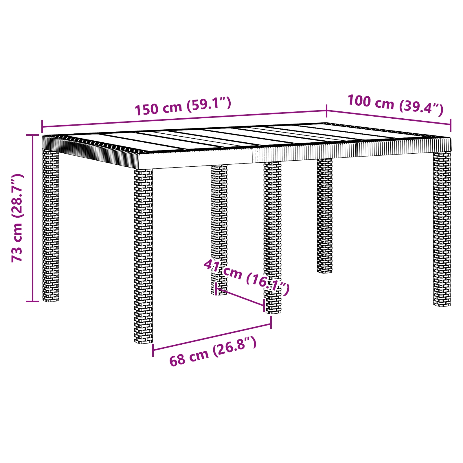 3378708 11 Set de masă pentru grădină 5 pcs Gri deschis Ratan Polt Set de masă pentru grădină 5 pcs Gri deschis Ratan Polt - imagine 11