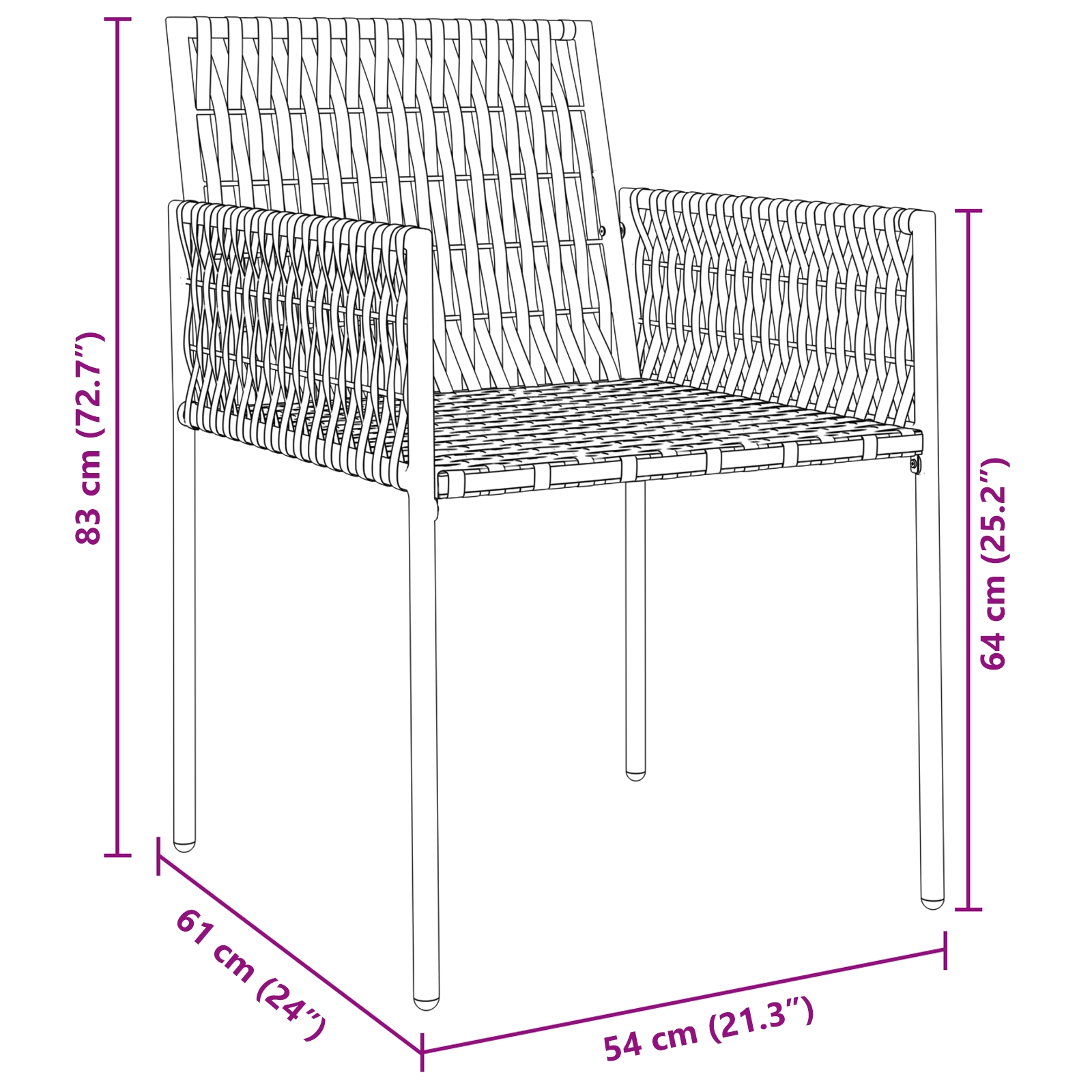3379100 10 Set de masă pentru grădină 3 pcs Negru Rattan poli Set de masă pentru grădină 3 pcs Negru Rattan poli - imagine 10