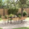 3379181 1 Set de masă pentru grădină 7 pcs Maro Rattan poli 3379181 1