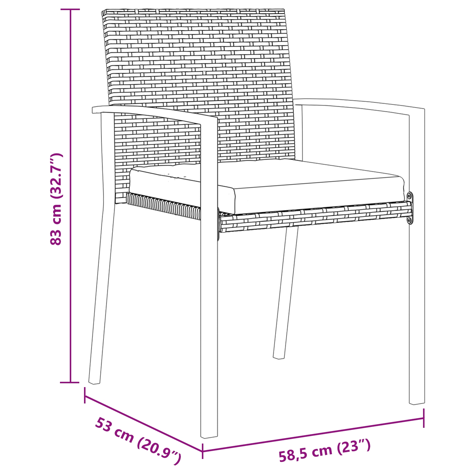 3379249 10 Set de dining de grădină 5 piese Rattan negru Set de dining de grădină 5 piese Rattan negru - imagine 10