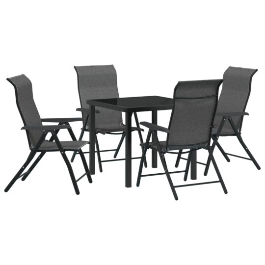 Alternative view of Set de masă pentru grădină 5 pcs Gri Rattan poli