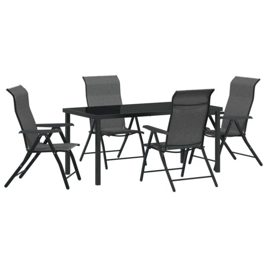 Alternative view of Set de masă pentru grădină 5 pcs Gri Rattan poli