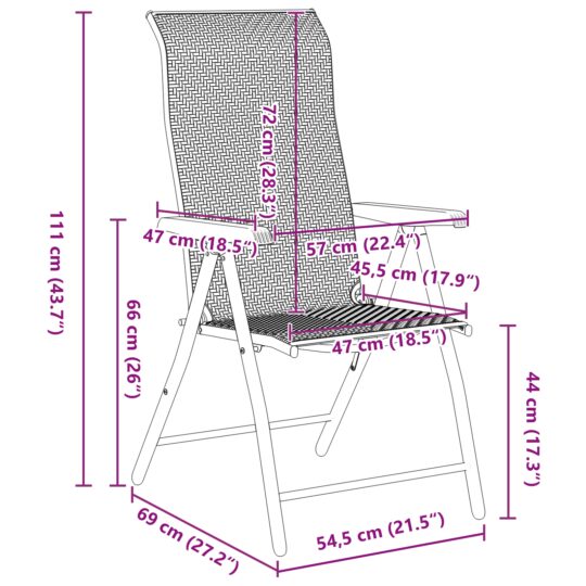 3379281 10 Set Dining Grădină 9 Piese Gri din Ratan PE 3379281 10