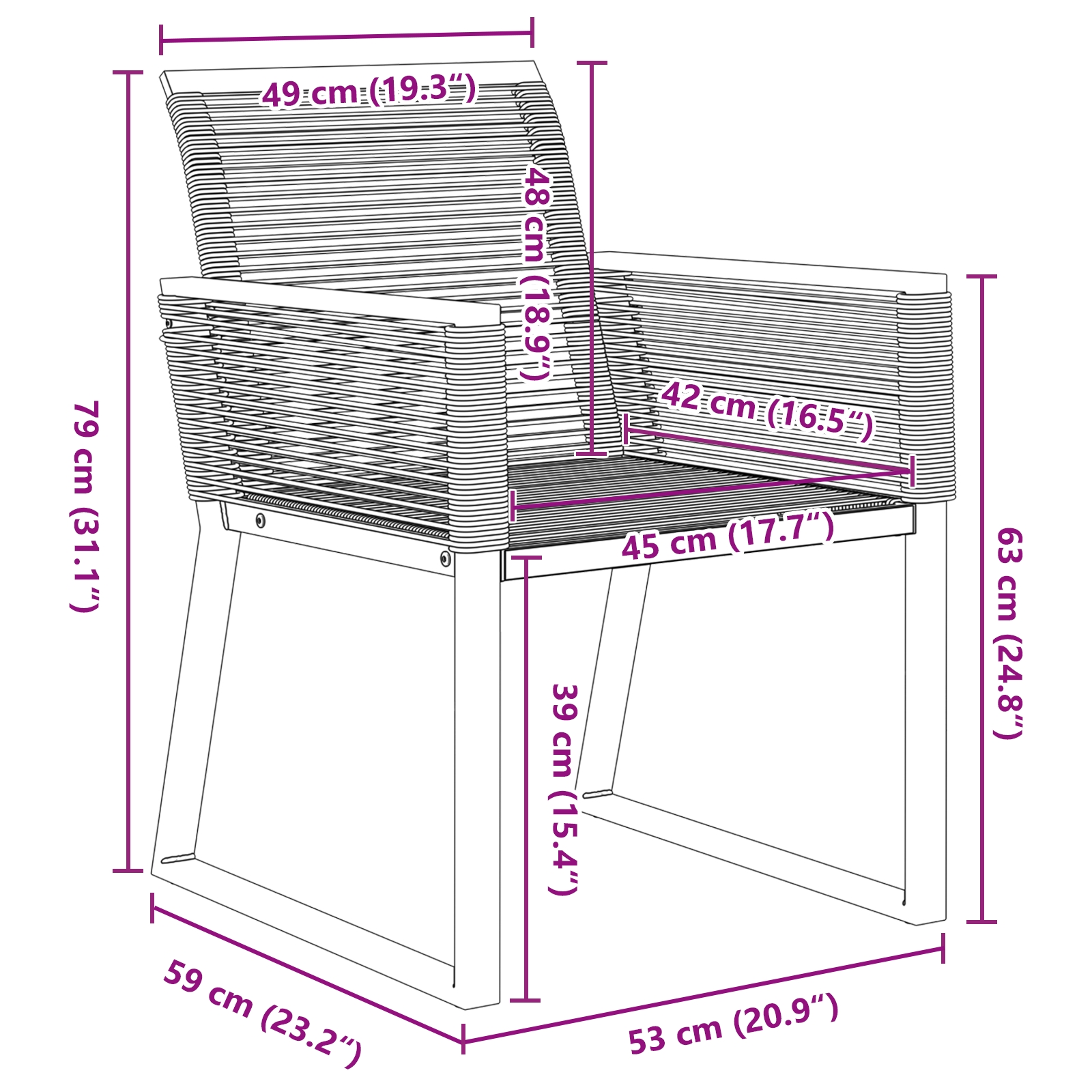 3379313 10 Set de masă pentru grădină 5 pcs Negru Rattan poli Set de masă pentru grădină 5 pcs Negru Rattan poli - imagine 10