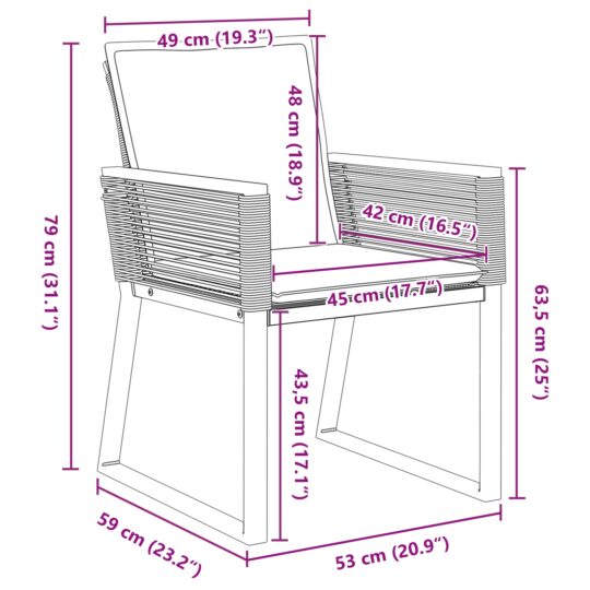3379319 10 Set de masă pentru grădină 5 pcs Negru Rattan poli 3379319 10