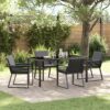 3379320 1 Set de masă pentru grădină 5 pcs Negru Rattan poli 3379320 1