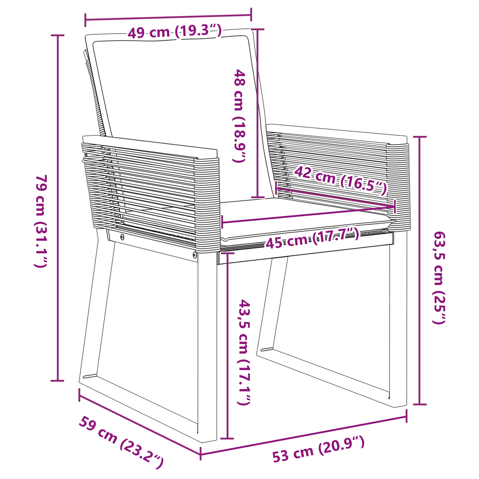 3379320 10 Set de masă pentru grădină 5 pcs Negru Rattan poli Set de masă pentru grădină 5 pcs Negru Rattan poli - imagine 10